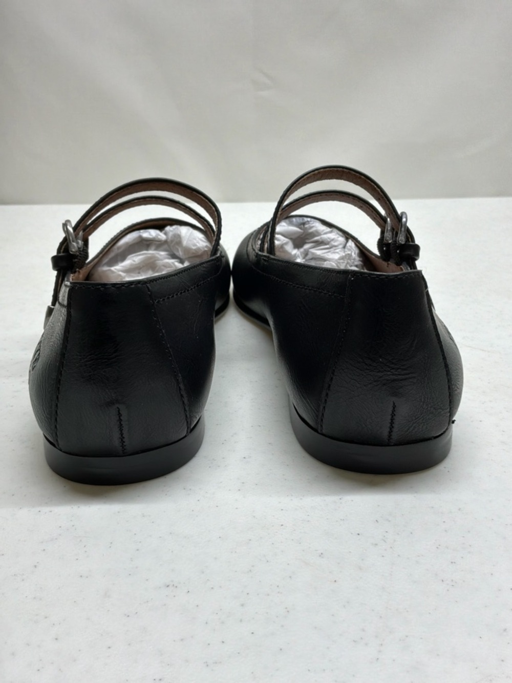 Classic Black Mary Jane Flats - Women's Comfortable Everyday Shoes - Picture 4 of 8